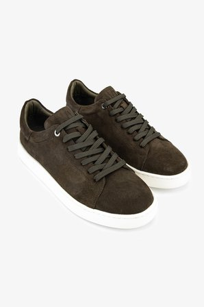 Valmenti Erkek Hakiki Deri Haki Süet Sneakers & Spor Ayakkabı 04 4411 ERK AYK Y26 HAKI SUET