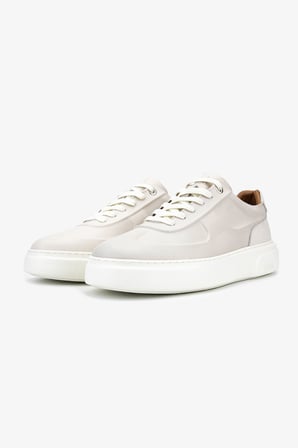 Valmenti Erkek Hakiki Deri Kırık Beyaz Sneakers & Spor Ayakkabı 04 4601 ERK AYK Y26 OFF WHITE