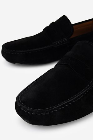 Valmenti Erkek Hakiki Deri Siyah Süet Loafer Ayakkabı 818 0770 ERK AYK Y26 SIYAH SUET