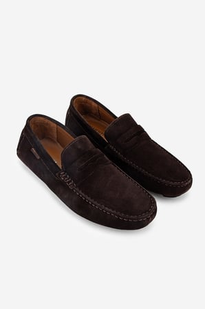 Valmenti Erkek Hakiki Deri Kahverengi Süet Loafer Ayakkabı 818 0770 ERK AYK Y26 KAHVE SUET