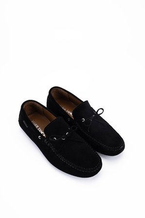 Tamer Tanca Erkek Hakiki Deri Siyah Süet Loafer Ayakkabı 818 0790 ERK AYK Y26 SIYAH SUET