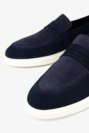 Valmenti Erkek Deri & Tekstil Lacivert Loafer Ayakkabı 1203 206 ERK AYK Y26 LACI SUET/TRK