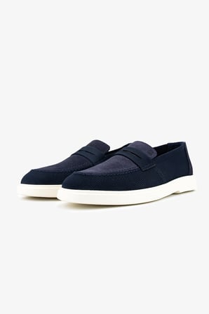 Valmenti Erkek Deri & Tekstil Lacivert Loafer Ayakkabı 1203 206 ERK AYK Y26 LACI SUET/TRK