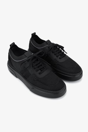 Valmenti Erkek Deri & Tekstil Siyah Sneakers & Spor Ayakkabı 1203 208 ERK AYK Y26 SIYAH TRK