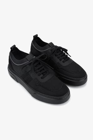 Valmenti Erkek Deri & Tekstil Siyah Sneakers & Spor Ayakkabı 1203 208 ERK AYK Y26 SIYAH TRK