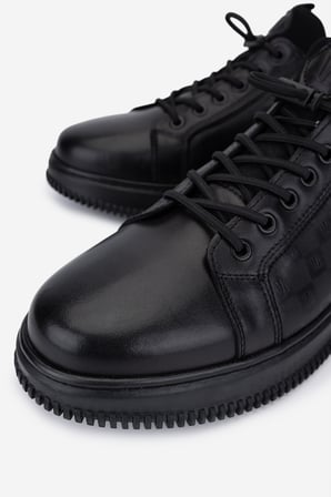 Valmenti Erkek Hakiki Deri Siyah Sneakers & Spor Ayakkabı 1204 0461-2297 ERK AYK Y26 SIYAH ATLAS