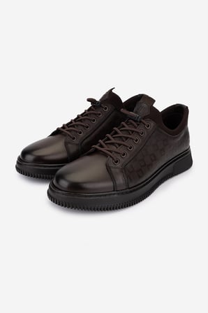 Valmenti Erkek Hakiki Deri Kahverengi Sneakers & Spor Ayakkabı 1204 0461-2297 ERK AYK Y26 KESTANE ATLAS