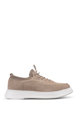 Tamer Tanca Erkek Hakiki Deri Vizon Nubuk Sneakers & Spor Ayakkabı 1204 9169-F412 ERK AYK Y26 VIZON NBK