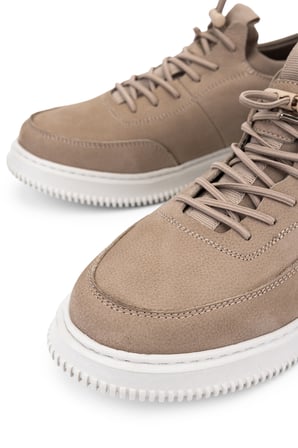 Tamer Tanca Erkek Hakiki Deri Vizon Nubuk Sneakers & Spor Ayakkabı 1204 9169-F412 ERK AYK Y26 VIZON NBK