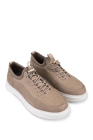 Tamer Tanca Erkek Hakiki Deri Vizon Nubuk Sneakers & Spor Ayakkabı 1204 9169-F412 ERK AYK Y26 VIZON NBK