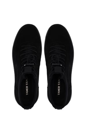 Tamer Tanca Erkek Hakiki Deri Siyah Nubuk Sneakers & Spor Ayakkabı 1204 9169-F412 ERK AYK Y26 SIYAH NBK