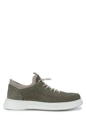Tamer Tanca Erkek Hakiki Deri Yeşil Nubuk Sneakers & Spor Ayakkabı 1204 9169-F412 ERK AYK Y26 OLIVE DANTE