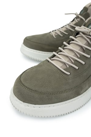 Tamer Tanca Erkek Hakiki Deri Yeşil Nubuk Sneakers & Spor Ayakkabı 1204 9169-F412 ERK AYK Y26 OLIVE DANTE