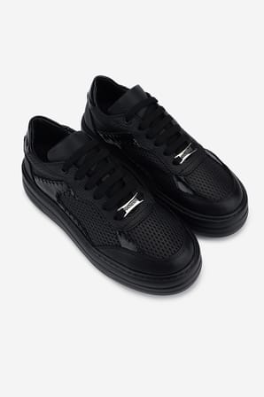 Valmenti Kadın Hakiki Deri Siyah Floter Sneakers & Spor Ayakkabı 1116 255-01 BN AYK Y26 SIYAH FLTR