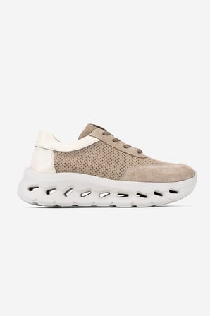 Valmenti Kadın Hakiki Deri Bej Sneakers & Spor Ayakkabı 1182 1705 BN AYK Y26 A.BEJ SUET/DR
