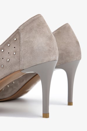 Valmenti Kadın Hakiki Deri Bej Süet Stiletto Ayakkabı 33 7638 BN AYK Y26 BEJ SUET