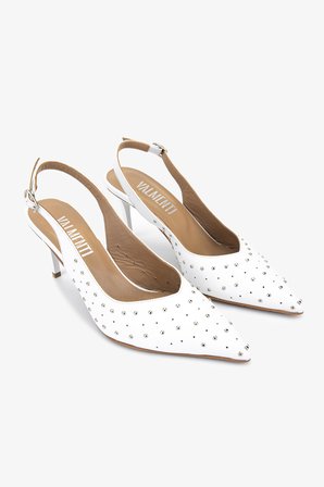 Valmenti Kadın Hakiki Deri Beyaz Slingback Ayakkabı 33 7639 BN AYK Y26 BEYAZ DR