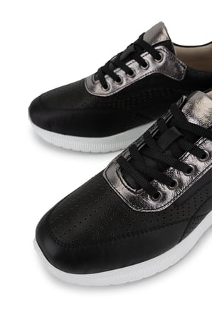 Tamer Tanca Kadın Hakiki Deri Siyah/Antrasit Sneakers & Spor Ayakkabı 773 26551 BN AYK Y26 SIYAH/ANTRASIT