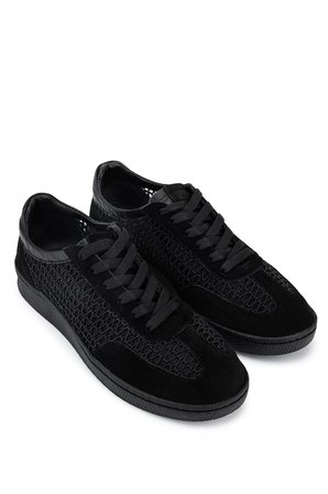 Tamer Tanca Kadın Hakiki Deri Siyah Sneakers & Spor Ayakkabı 1031 7164 BN AYK Y26 SYH SUET/SYH SIM/SYH
