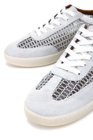 Tamer Tanca Kadın Hakiki Deri Beyaz Sneakers & Spor Ayakkabı 1031 7164 BN AYK Y26 BYZ SUET/GMS SIM/BYZ