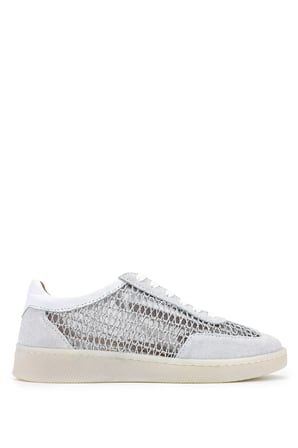 Tamer Tanca Kadın Hakiki Deri Beyaz Sneakers & Spor Ayakkabı 1031 7164 BN AYK Y26 BYZ SUET/GMS SIM/BYZ