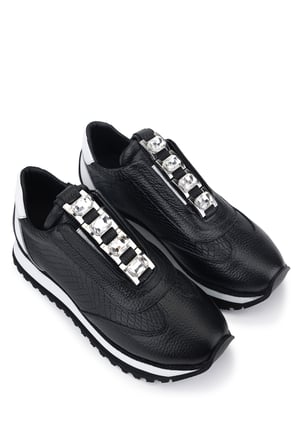 Tamer Tanca Kadın Hakiki Deri Siyah Sneakers & Spor Ayakkabı 1201 4016 BN AYK Y26 SIYAH