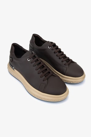 Valmenti Erkek Hakiki Deri Kahverengi Sneakers & Spor Ayakkabı 698 1225-7 ERK AYK SK25-26 KAHVE MET