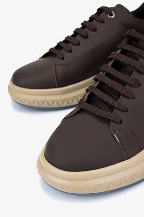 Valmenti Erkek Hakiki Deri Kahverengi Sneakers & Spor Ayakkabı 698 1225-7 ERK AYK SK25-26 KAHVE MET