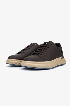 Valmenti Erkek Hakiki Deri Kahverengi Sneakers & Spor Ayakkabı 698 1225-7 ERK AYK SK25-26 KAHVE MET