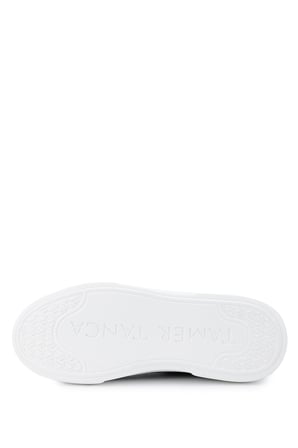 Tamer Tanca Erkek Hakiki Deri Siyah Floter Sneakers & Spor Ayakkabı 1163 2526 ERK AYK Y26 SIYAH FLTR