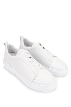 Tamer Tanca Erkek Hakiki Deri Beyaz Sneakers & Spor Ayakkabı 1163 2526 ERK AYK Y26 BEYAZ FLTR