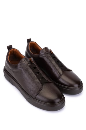 Tamer Tanca Erkek Hakiki Deri Kahverengi Sneakers & Spor Ayakkabı 1163 2526 ERK AYK Y26 KAHVE FLTR
