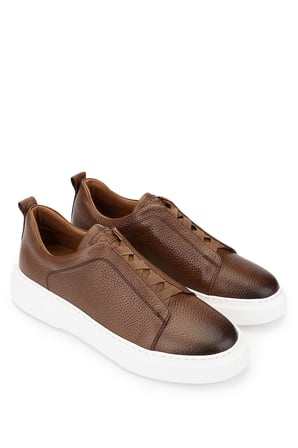 Tamer Tanca Erkek Hakiki Deri Taba Sneakers & Spor Ayakkabı 1163 2526 ERK AYK Y26 TABA FLTR