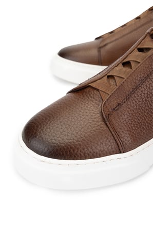 Tamer Tanca Erkek Hakiki Deri Taba Sneakers & Spor Ayakkabı 1163 2526 ERK AYK Y26 TABA FLTR