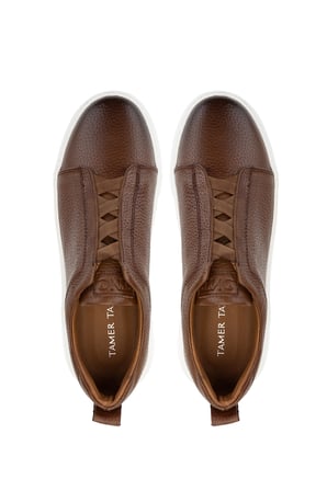 Tamer Tanca Erkek Hakiki Deri Taba Sneakers & Spor Ayakkabı 1163 2526 ERK AYK Y26 TABA FLTR