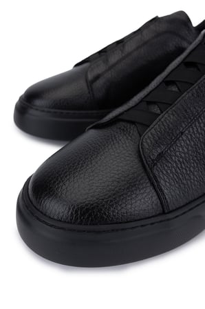Tamer Tanca Erkek Hakiki Deri Siyah Sneakers & Spor Ayakkabı 1163 2526 ERK AYK Y26 SIYAH FLTR/SYH