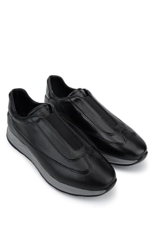 Tamer Tanca Erkek Hakiki Deri Siyah Sneakers & Spor Ayakkabı 771 88124 ERK AYK Y26 SIYAH DR