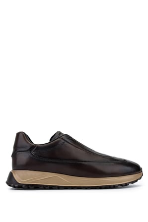 Tamer Tanca Erkek Hakiki Deri Kahverengi Sneakers & Spor Ayakkabı 771 88124 ERK AYK Y26 KAHVE DR