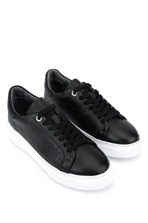 Tamer Tanca Kadın Hakiki Deri Siyah Sneakers & Spor Ayakkabı 1145 502 BN AYK Y26 SIYAH