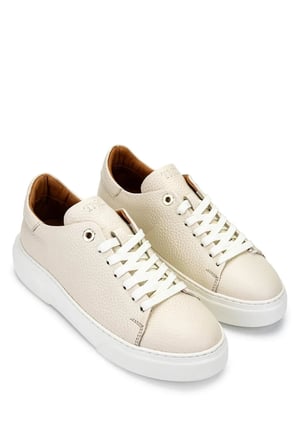 Tamer Tanca Kadın Hakiki Deri Bej Floter Sneakers & Spor Ayakkabı 1145 Z-2501 BN AYK Y26 BEJ FLTR