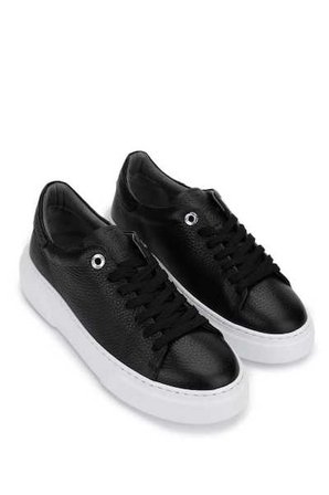 Tamer Tanca Kadın Hakiki Deri Siyah Floter Sneakers & Spor Ayakkabı 1145 Z-2501 BN AYK Y26 SIYAH FLTR