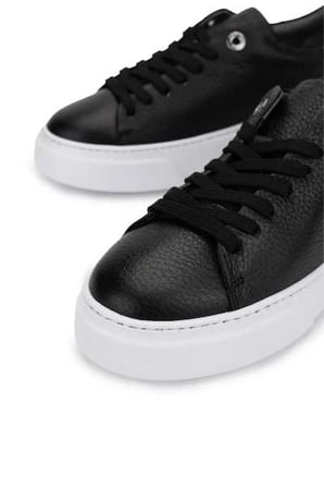 Tamer Tanca Kadın Hakiki Deri Siyah Floter Sneakers & Spor Ayakkabı 1145 Z-2501 BN AYK Y26 SIYAH FLTR