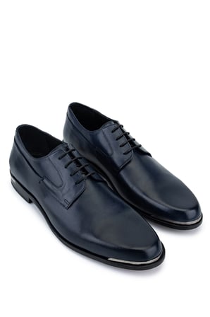 Tamer Tanca Erkek Hakiki Deri Lacivert Klasik Ayakkabı 1157 40002 ERK AYK Y26 LACI DR