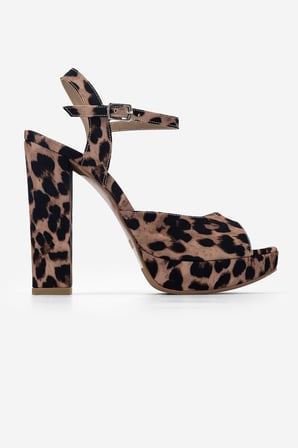 Valmenti Kadın Tekstil Leopar Topuklu Ayakkabı 828 8626 BN AYK Y26 LEOPAR SATEN