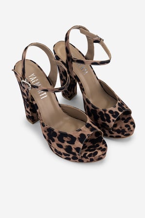 Valmenti Kadın Tekstil Leopar Topuklu Ayakkabı 828 8626 BN AYK Y26 LEOPAR SATEN