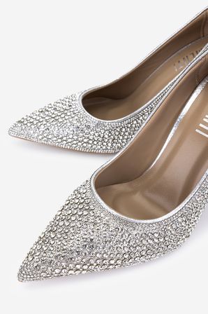 Valmenti Kadın Suni Deri Gri Stiletto Ayakkabı 1160 26605 BN AYK Y26 SILVER