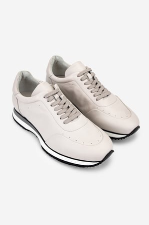 Valmenti Erkek Hakiki Deri Kırık Beyaz Sneakers & Spor Ayakkabı 99 C3924 ERK AYK Y26 OFF WHITE