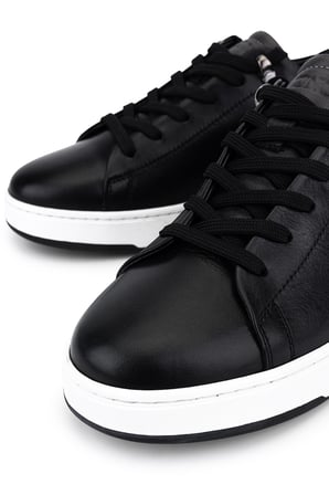 Tamer Tanca Erkek Hakiki Deri Siyah Sneakers & Spor Ayakkabı 1174 505 ERK AYK Y26 SIYAH