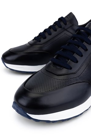 Tamer Tanca Erkek Hakiki Deri Lacivert Sneakers & Spor Ayakkabı 771 8586 ERK AYK Y26 LACI DR
