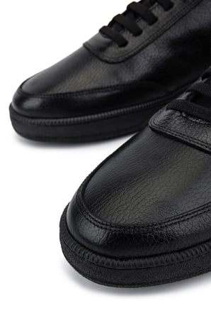 Tamer Tanca Erkek Hakiki Deri Siyah Sneakers & Spor Ayakkabı 1212 2503 ERK AYK Y26 SIYAH